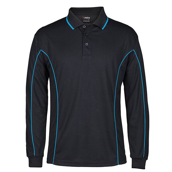 PODIUM L/S Piping Polo Thumbnail