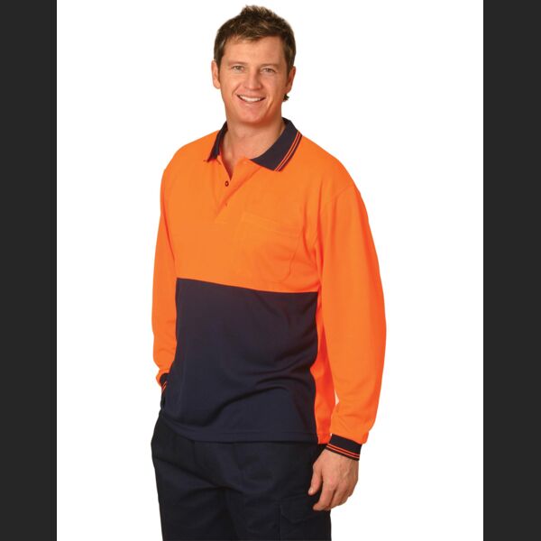 WINNING SPIRIT High Visibility Long Sleeve Polo Thumbnail